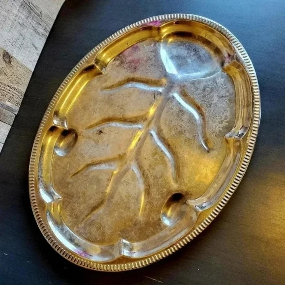 Vintage Oval Serving Tray Platter sz 18